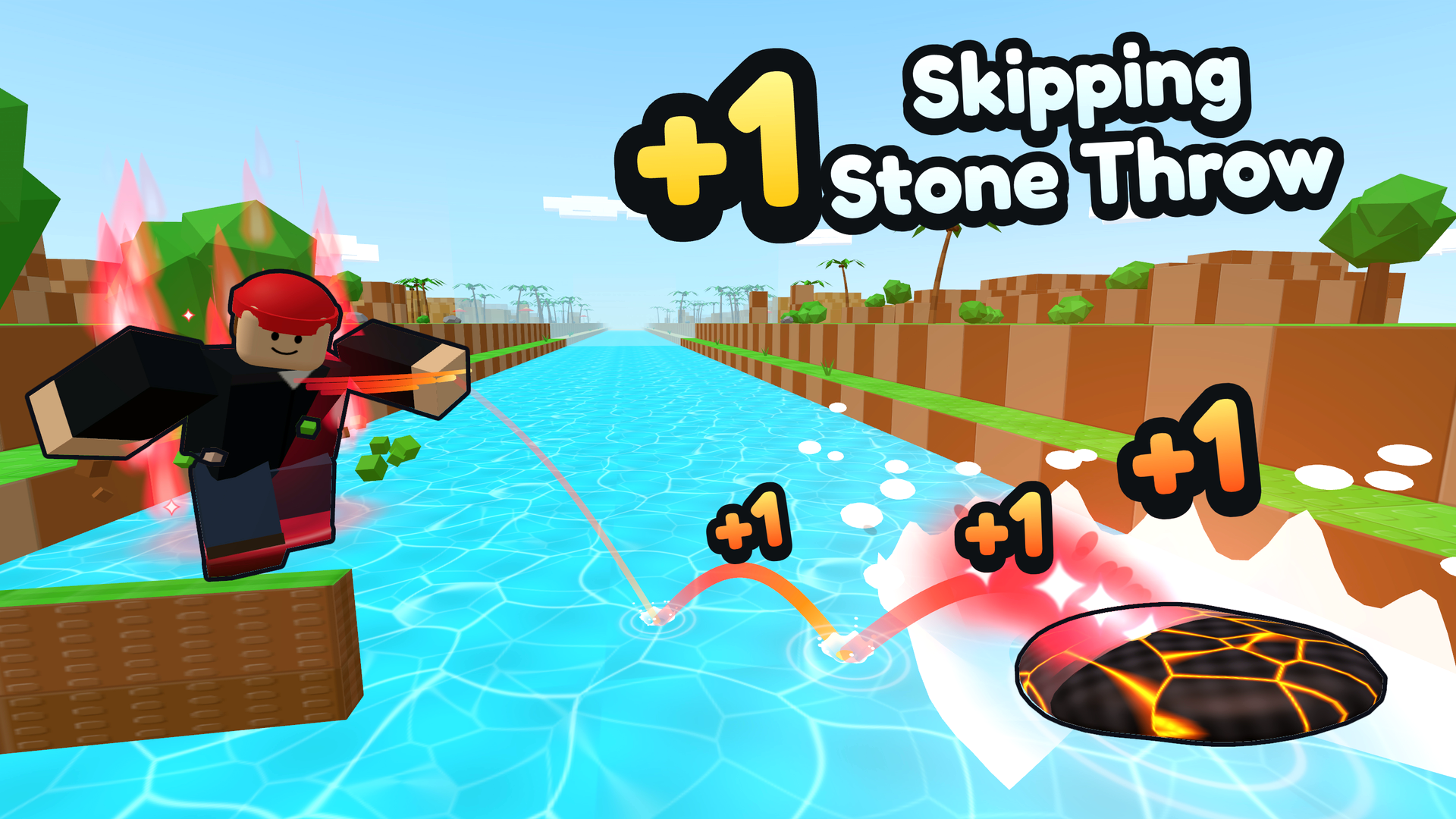 +1 Skipping Stone Throw