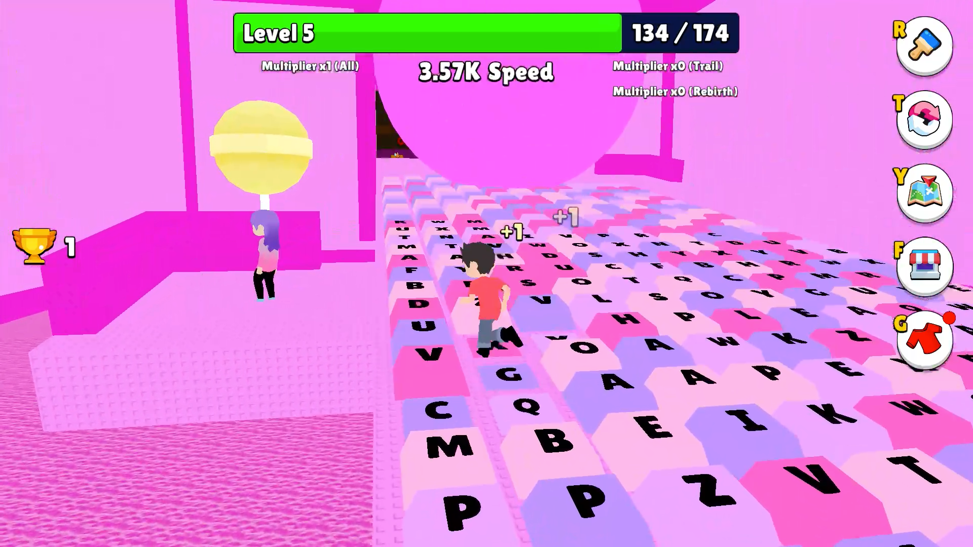 +1 Speed Keyboard Escape: Obby Screenshot 2