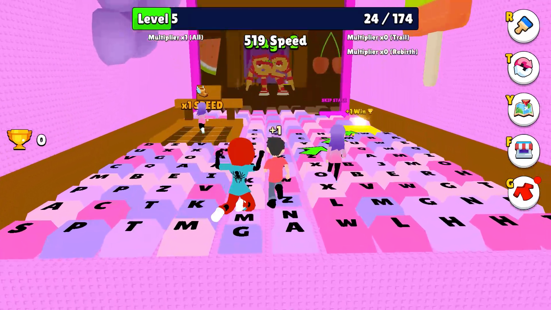 +1 Speed Keyboard Escape: Obby Screenshot 3