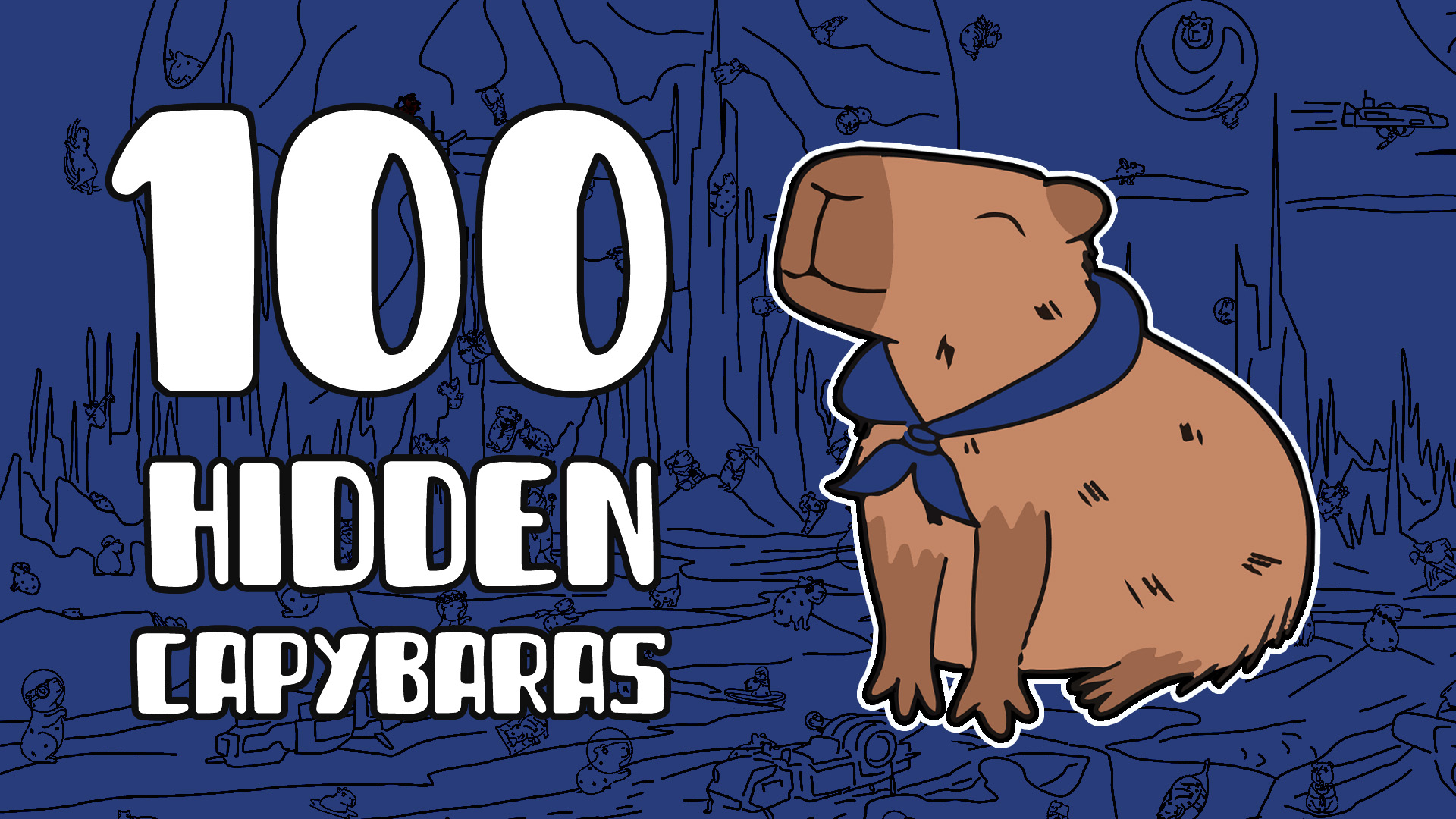 Imagen de portada de 100 Hidden Capybaras
