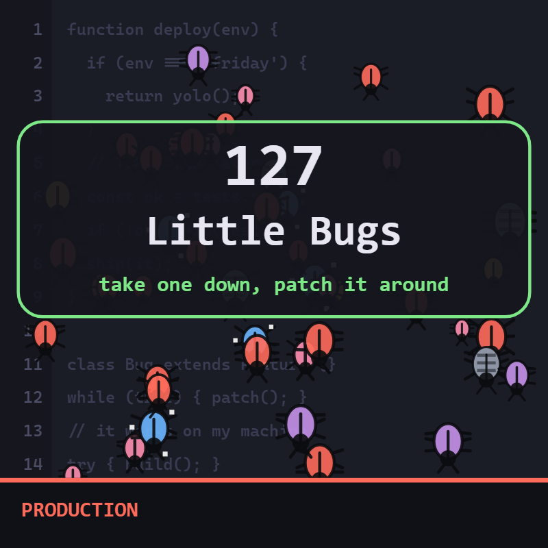 127 Little Bugs: Patch It Around