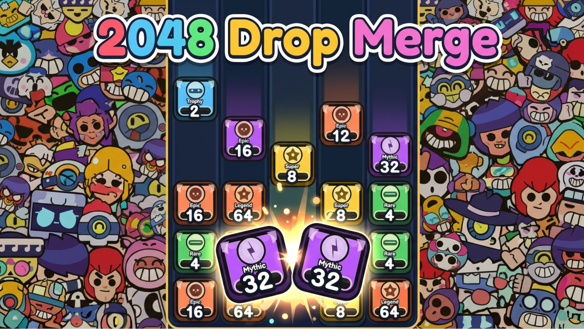 2048 Drop Merge