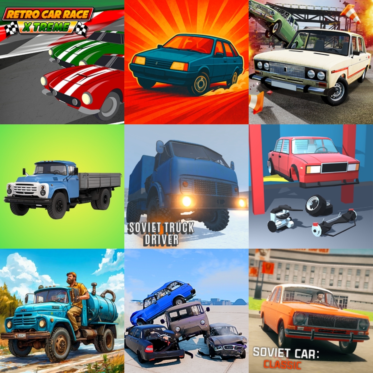 Jeux de voitures rétro