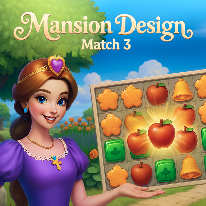 Design de Manoir - Match 3 - vignette du jeu de puzzle Match-3