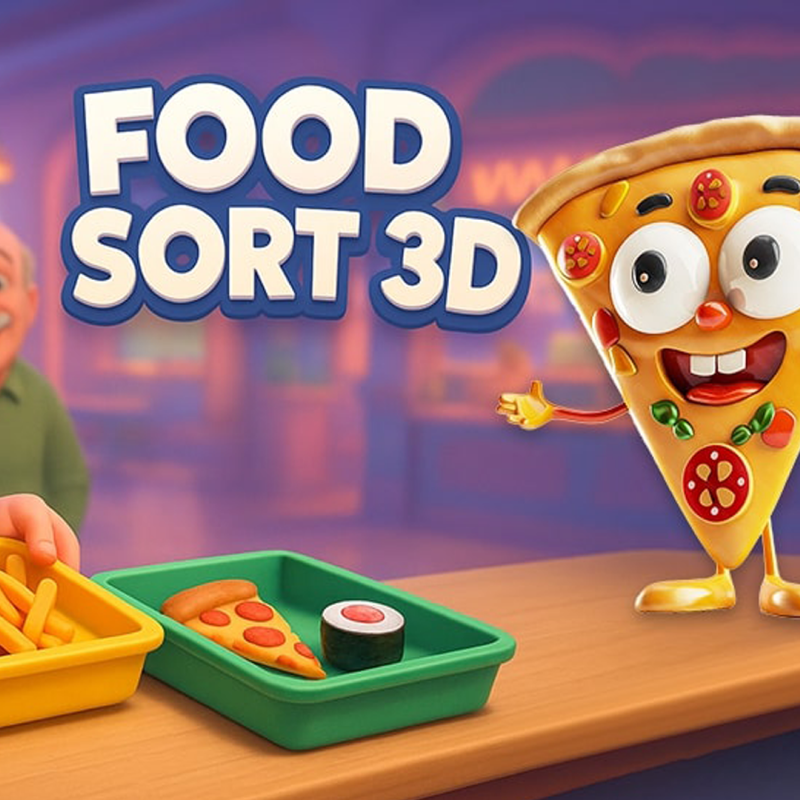 Essen sortieren 3D - Vorschaubild des Essen-Puzzlespiels