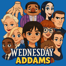 Wednesday Addams Merge Drop Puzzle