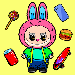 Labubu: Dress Up & Coloring game