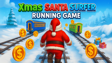 Xmas Santa Surfer Running Game