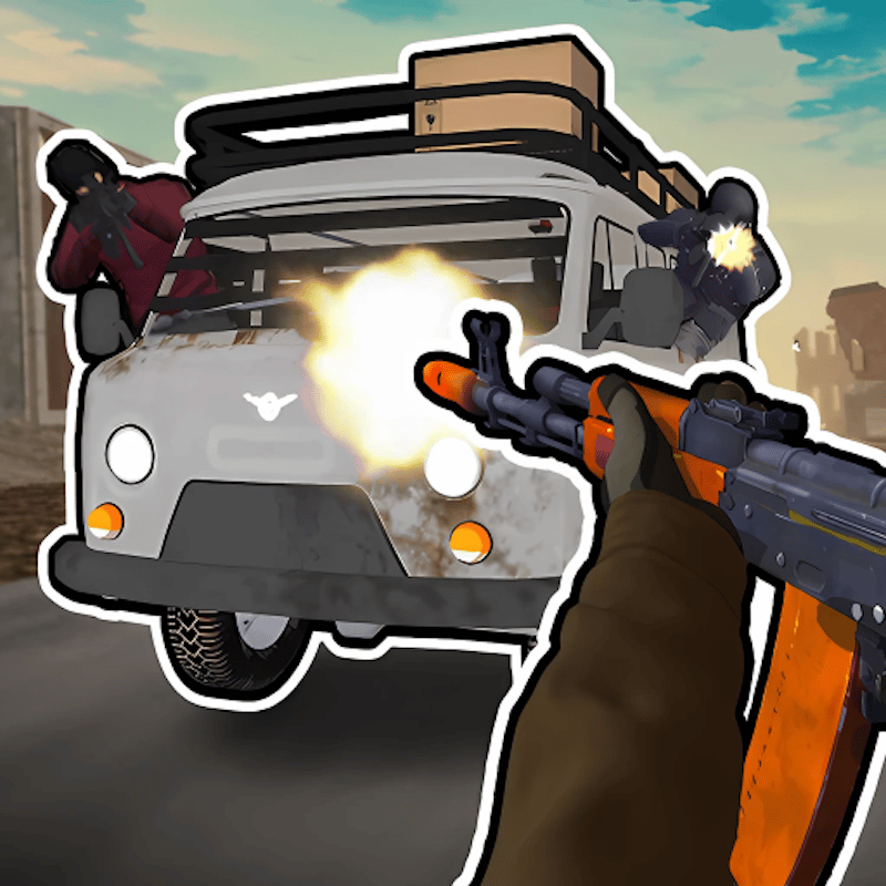 Road Chase: Shooter Realistic Guns