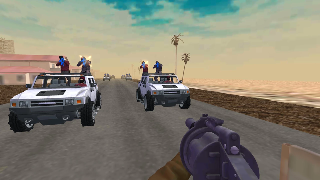 Road Chase: Shooter Realistic Guns screenshot 1