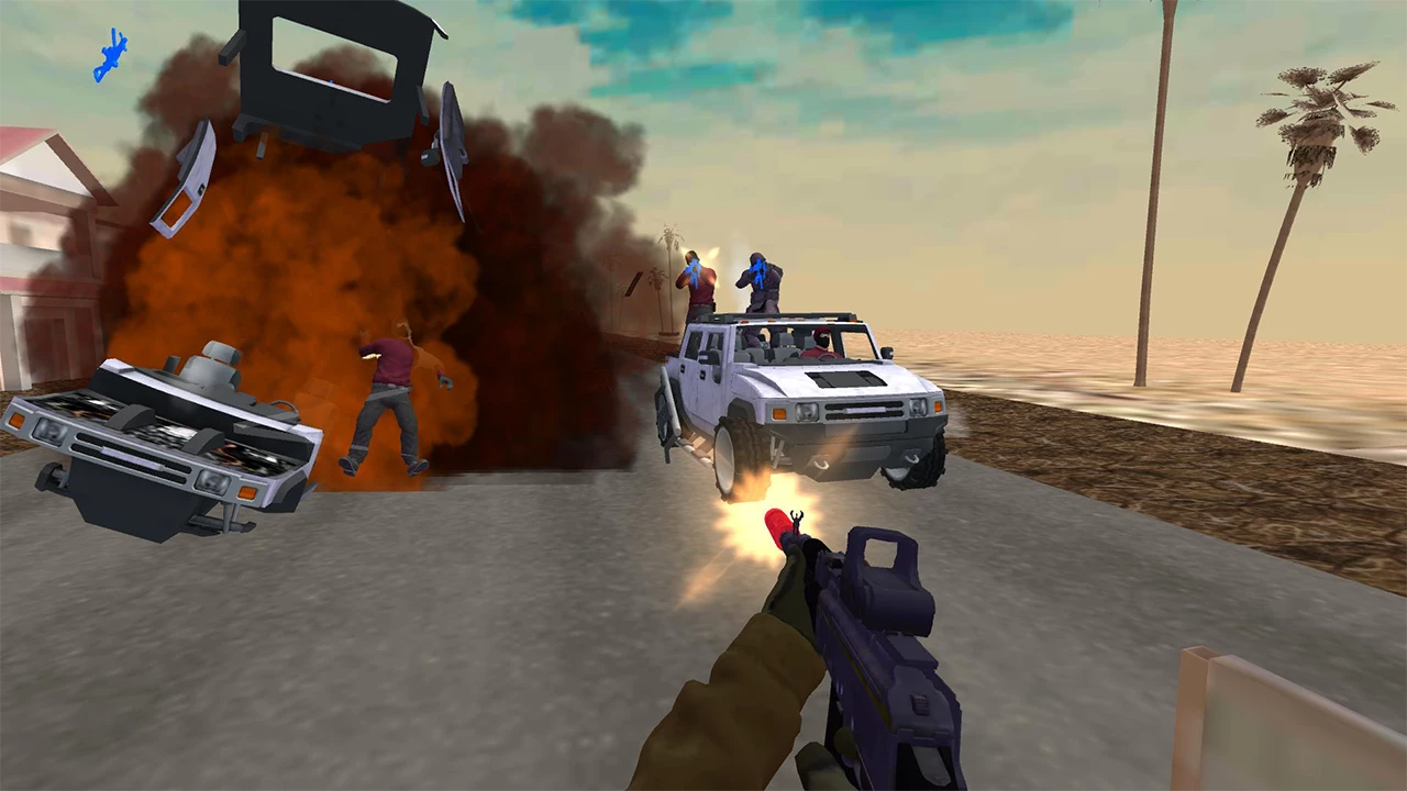 Road Chase: Shooter Realistic Guns screenshot 2