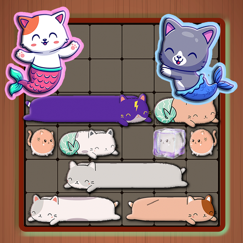 Slidey: Sliding Cat Puzzle - Brain Games puzzle game thumbnail