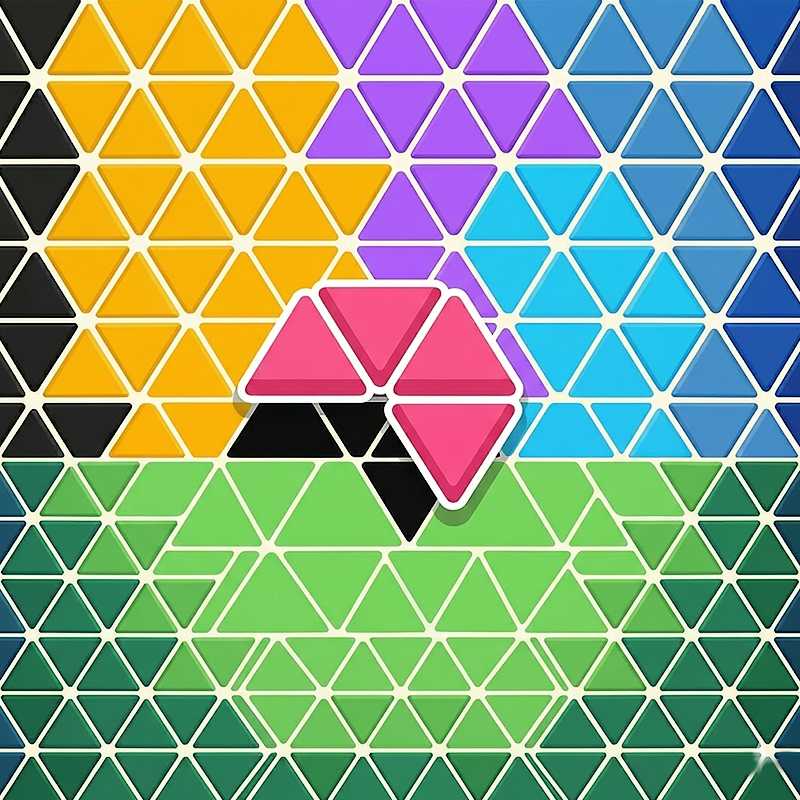 Tangram Triangle - Brain Games puzzle game thumbnail