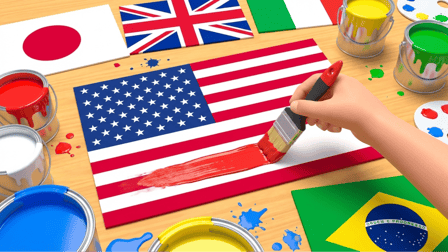 Flag Painting Game