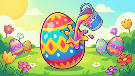 Easy Easter Coloring Eggs