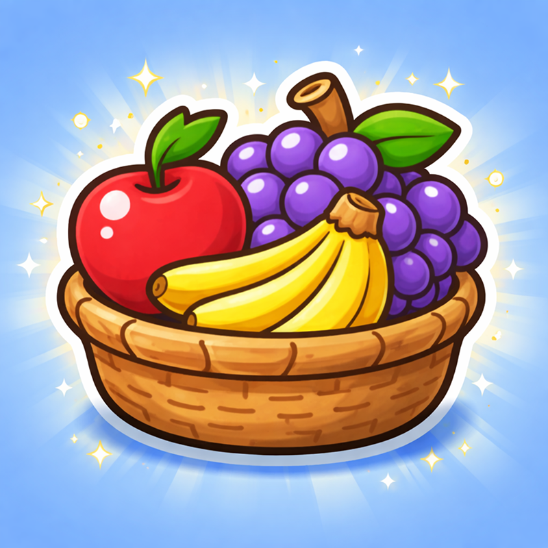 Fruits into Baskets - Food puzzle game thumbnail