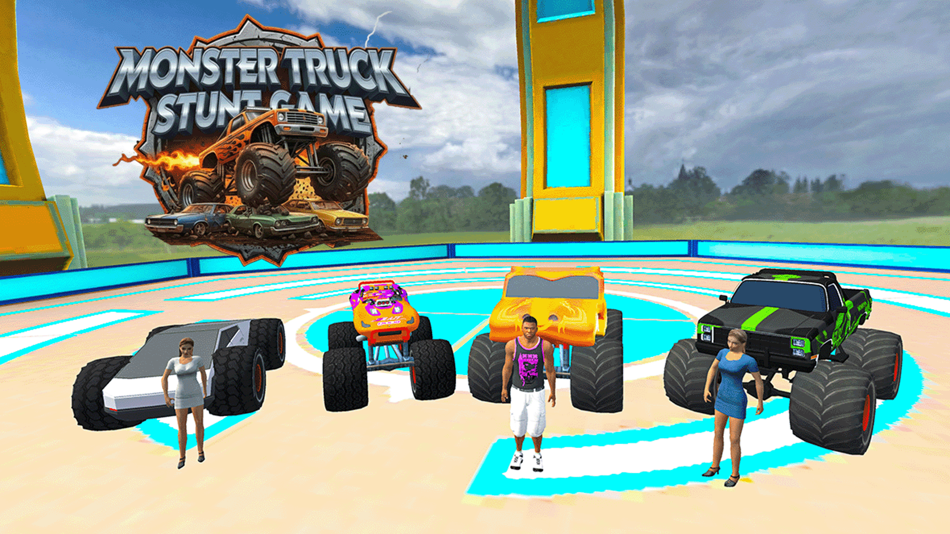 Monster Truck Stunt Game Racing Games