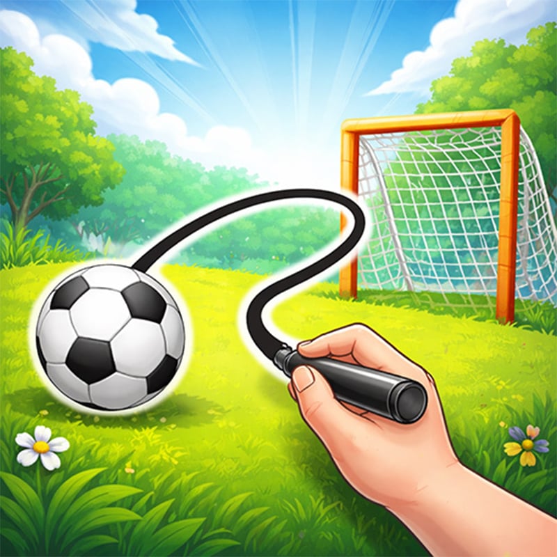 Draw To Goal - Soccer Game - Drawing puzzle game thumbnail
