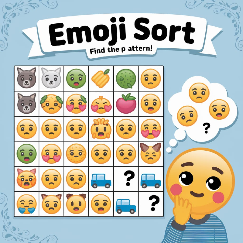 Ordina gli Emoji - miniatura del gioco di puzzle Divertenti