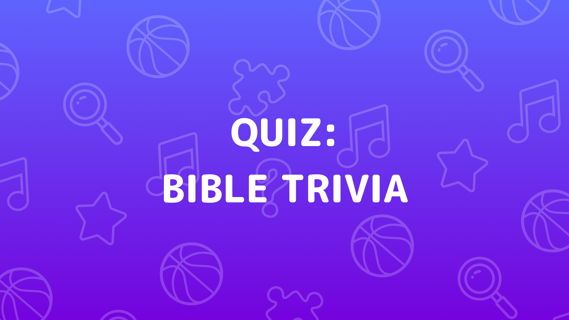 Bible Trivia Quiz Coverbild