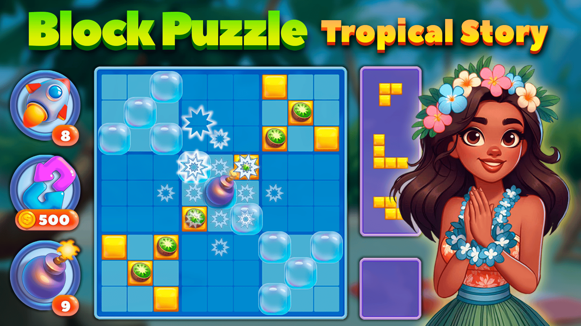 Block Puzzle Tropical Story cover art