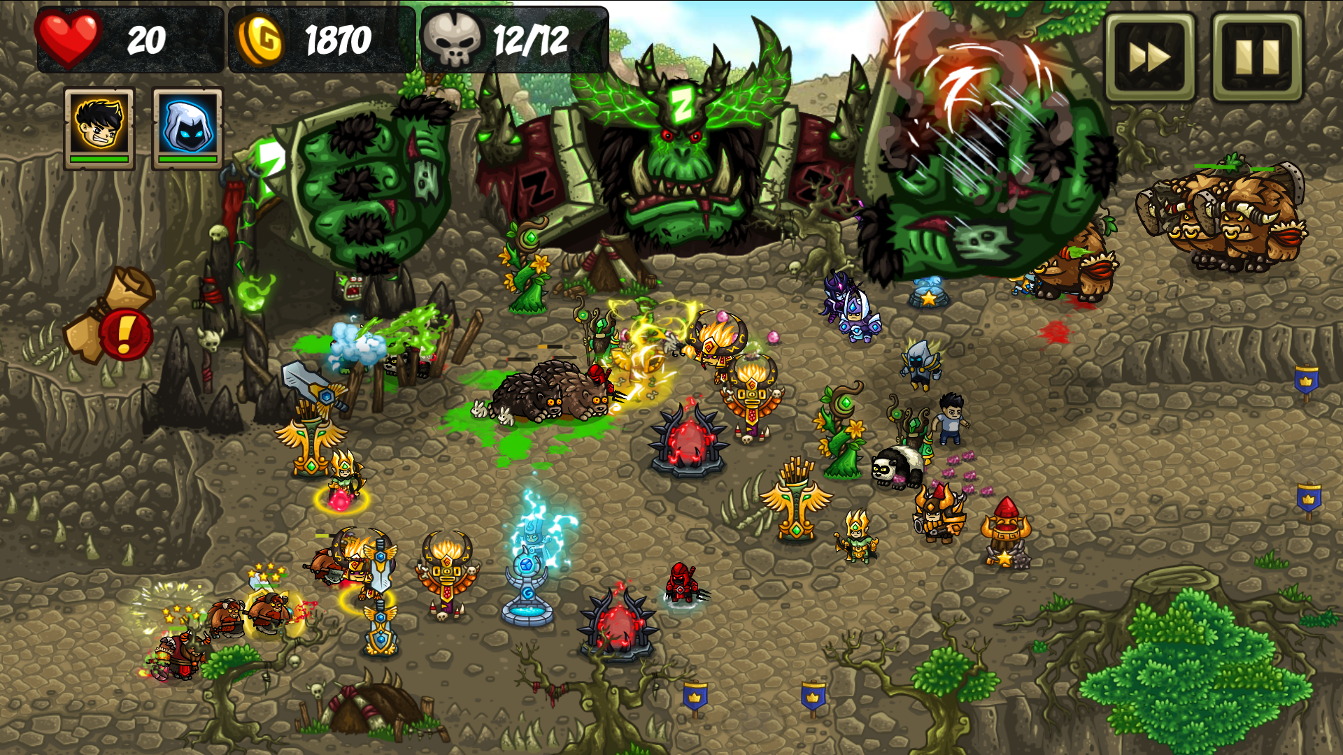 Booblyc TD: Card Tower Defense screenshot 1