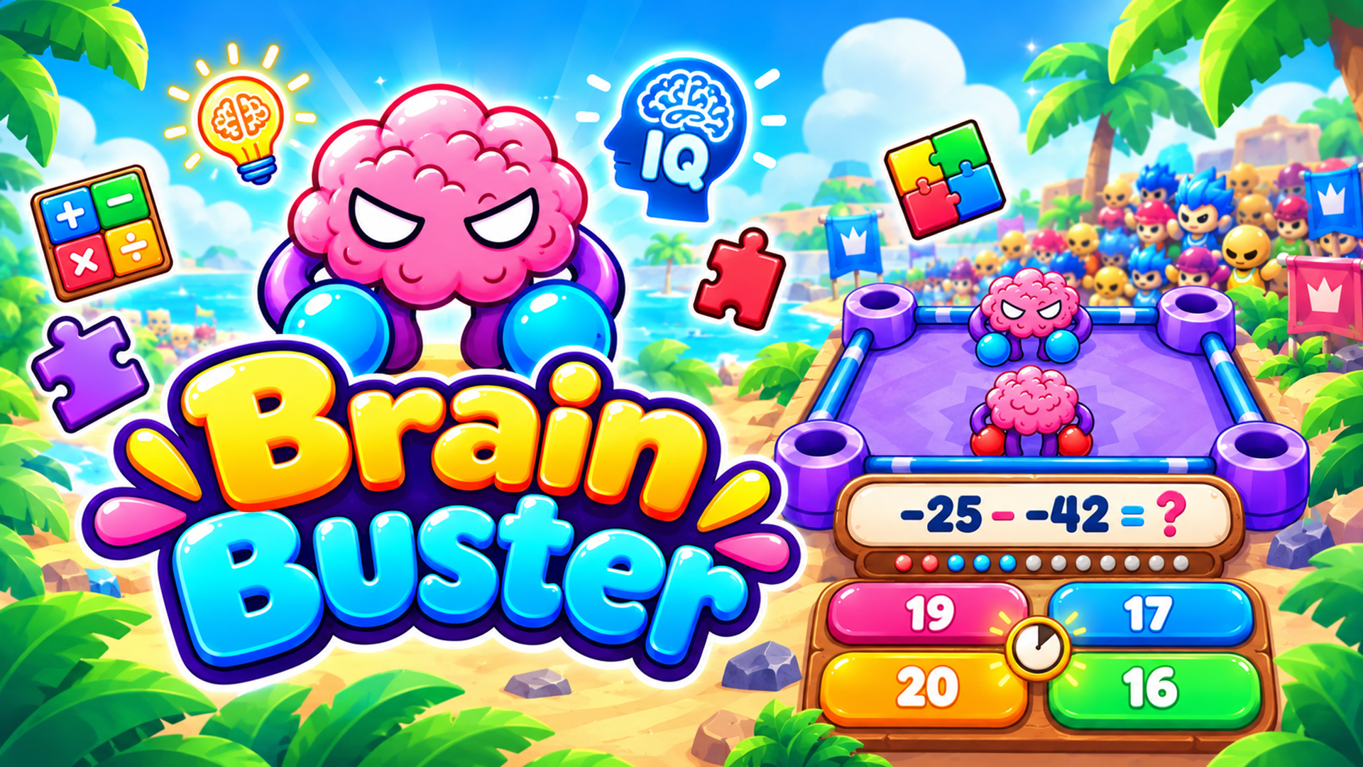 Arte da capa de Brain Buster: Multiplayer Math Puzzle Game