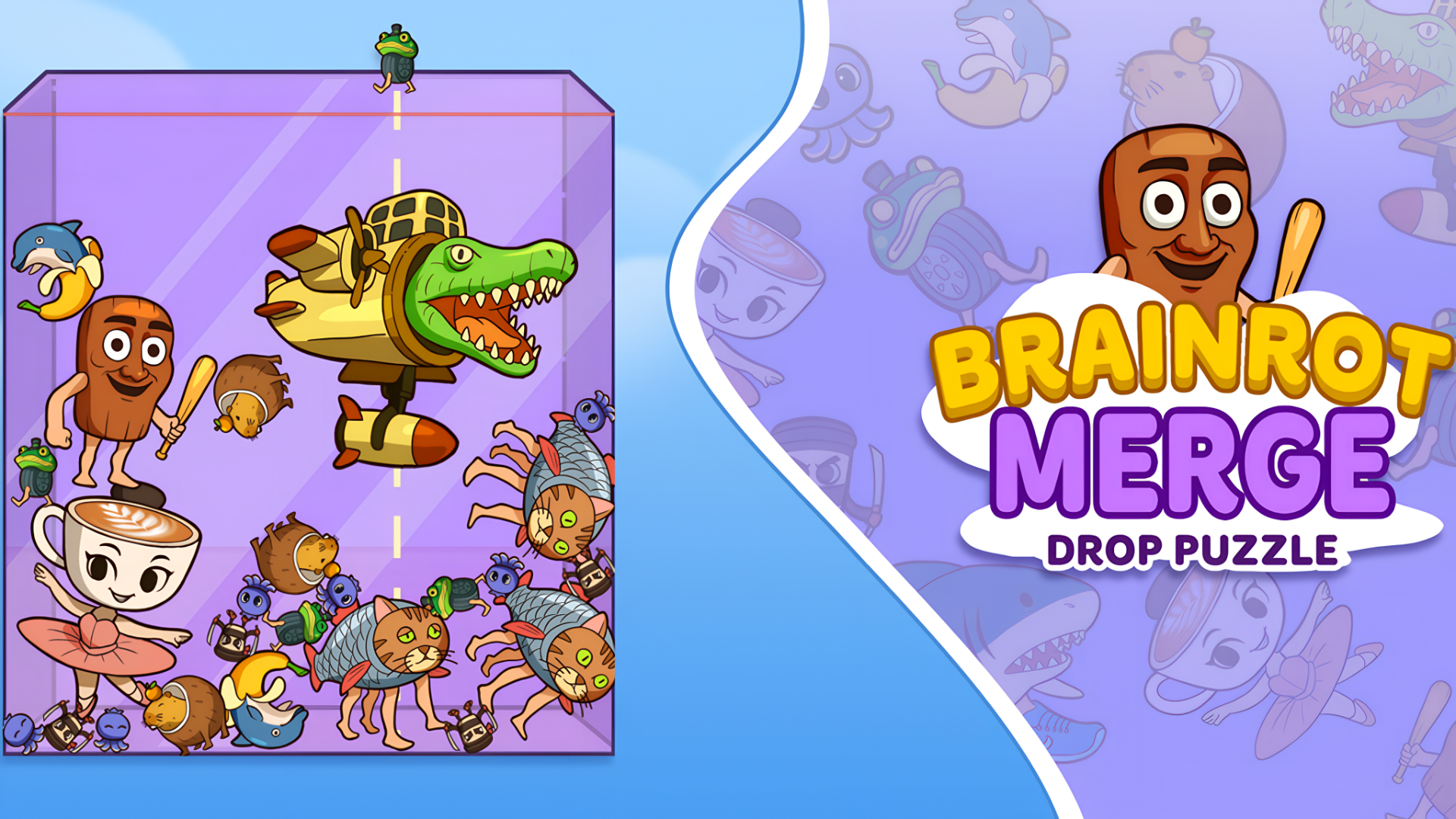 Arte da capa de Brainrot Merge: Drop Puzzle
