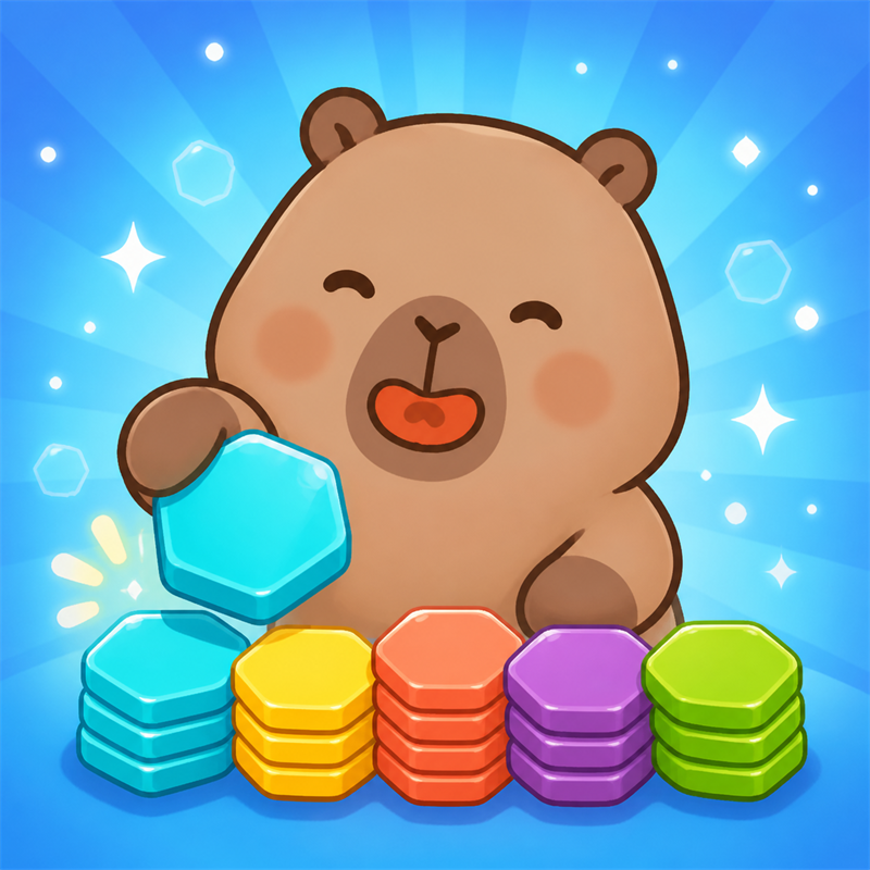 Capybara-HexaSort - Match-3 puzzle game thumbnail