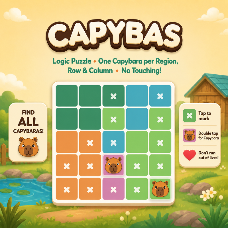 Capybas - Animals puzzle game thumbnail