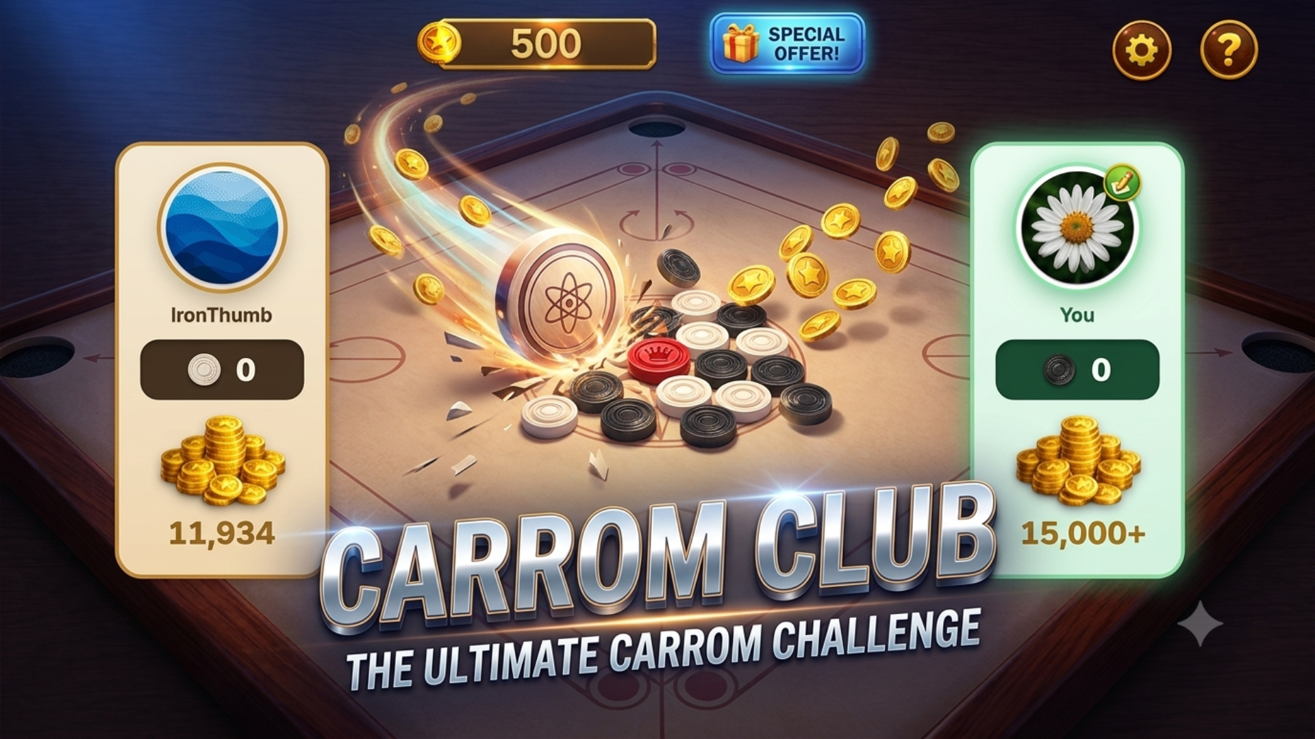 Carrom Club gameplay screenshot 1
