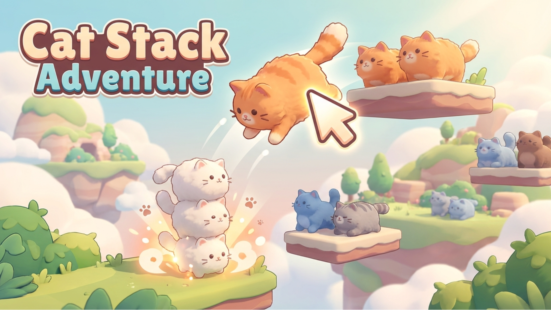 Cat Stack Adventure — play on Playgama (by Yellow Snail)