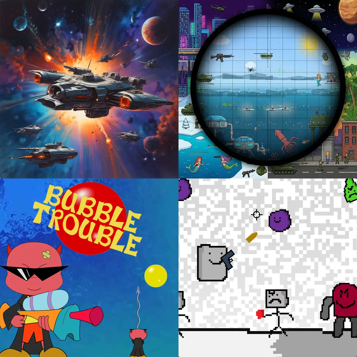 Retro shooting games