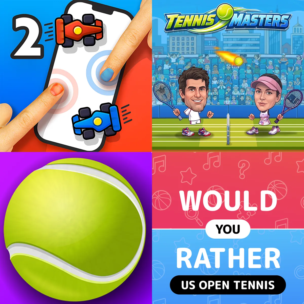 2 player tennis games