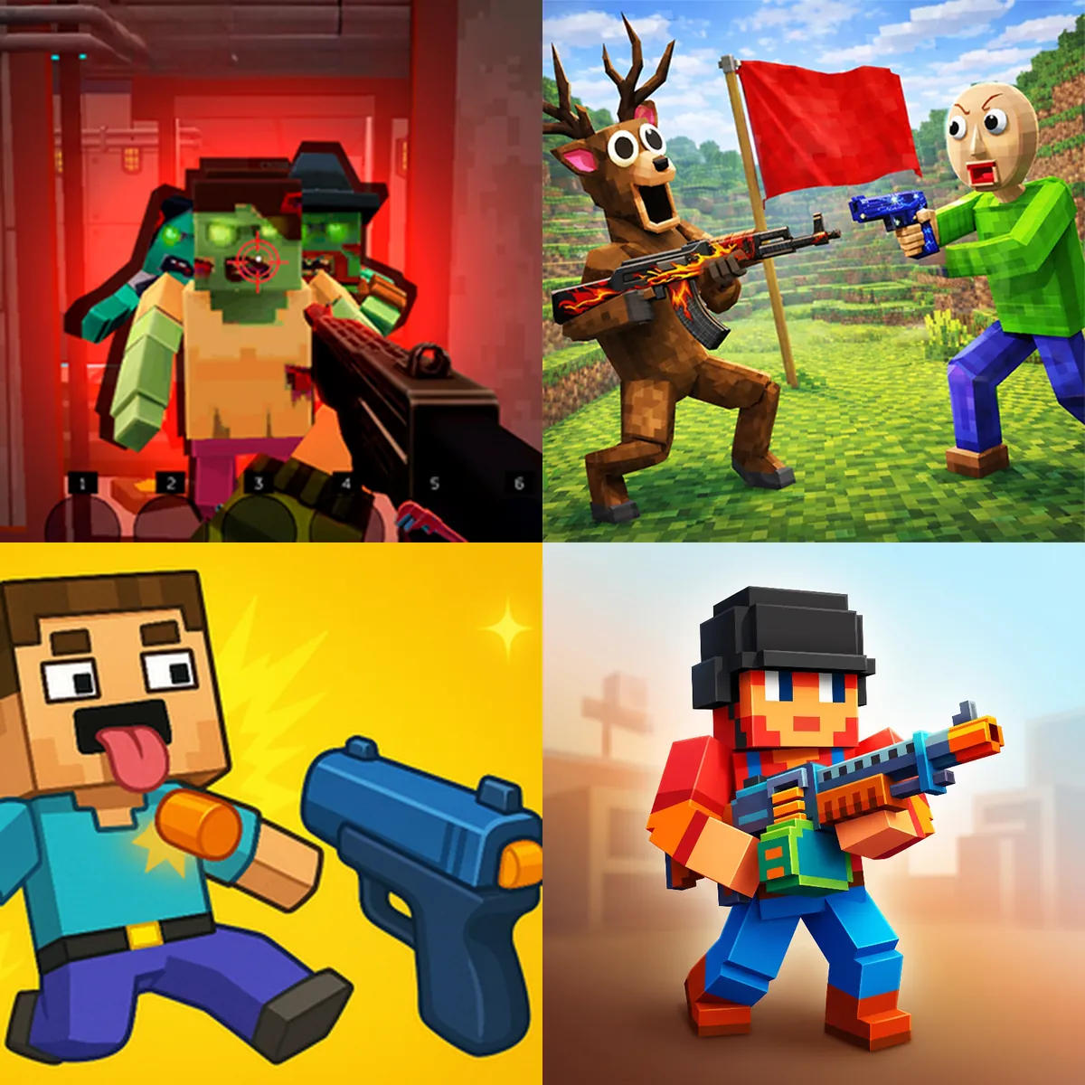 Minecraft shooter games