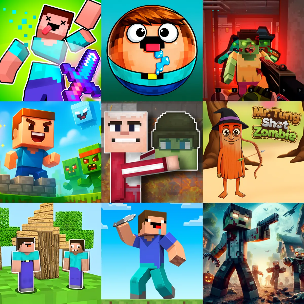 Minecraft zombie games