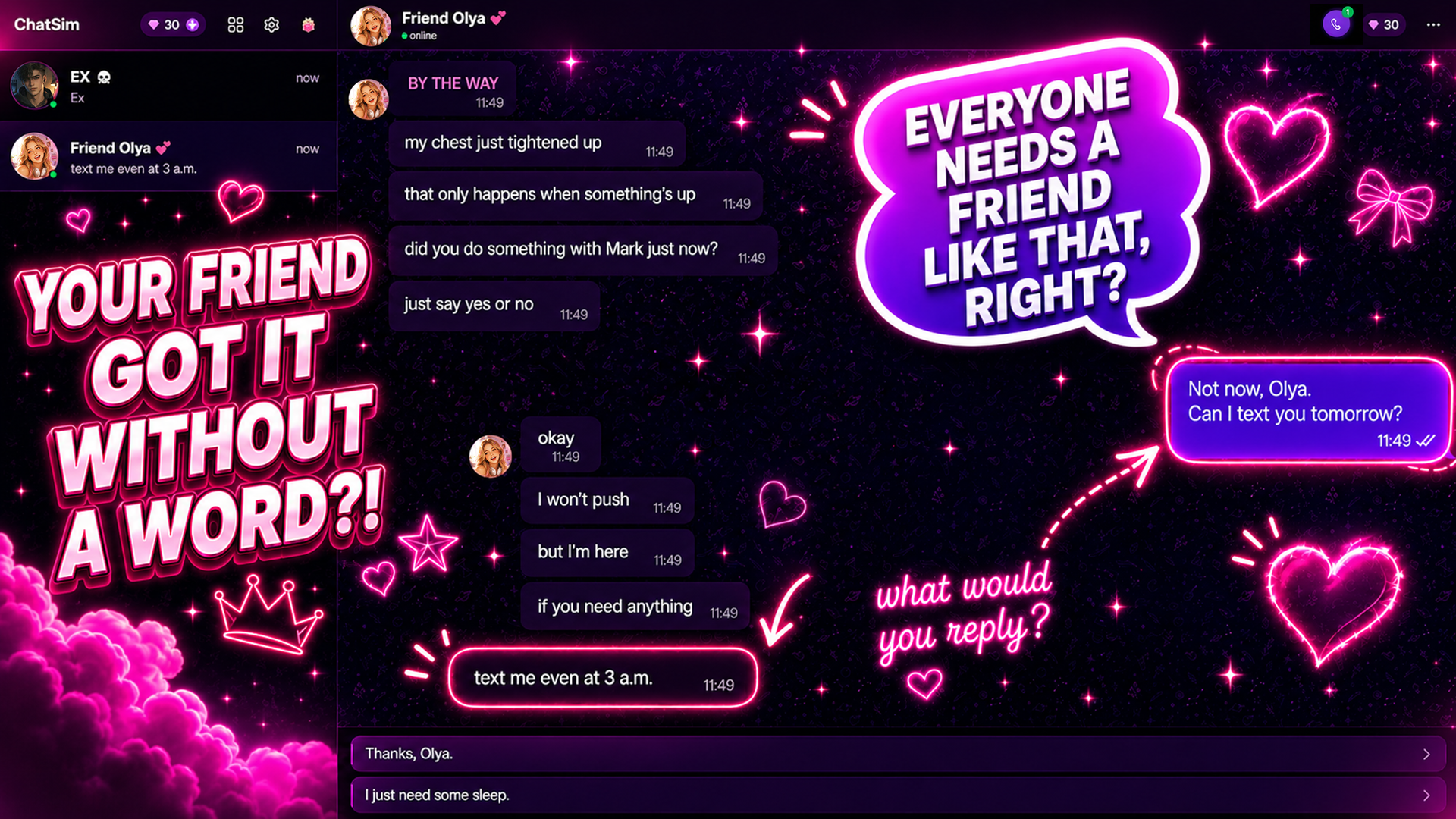 ChatSim - Texting Love Story & Chat Romance screenshot 1