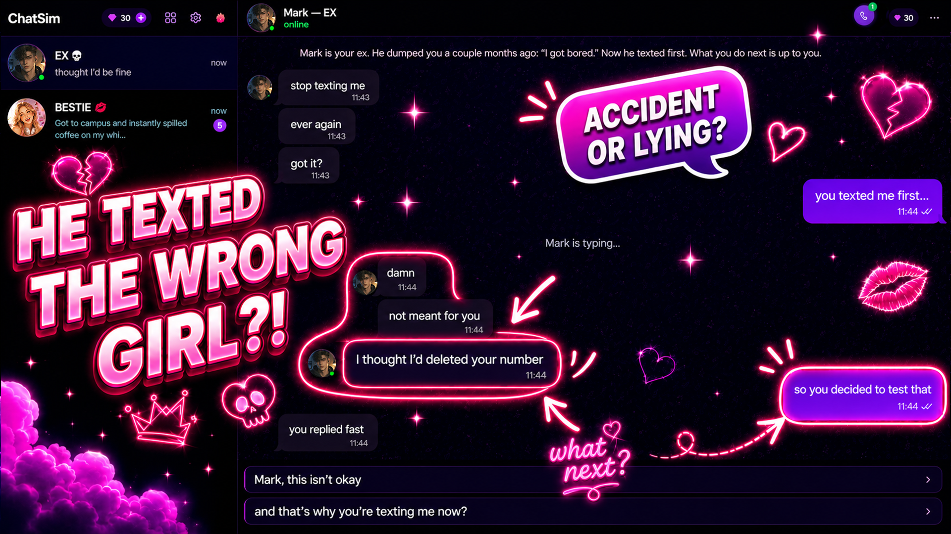ChatSim - Texting Love Story & Chat Romance screenshot 2
