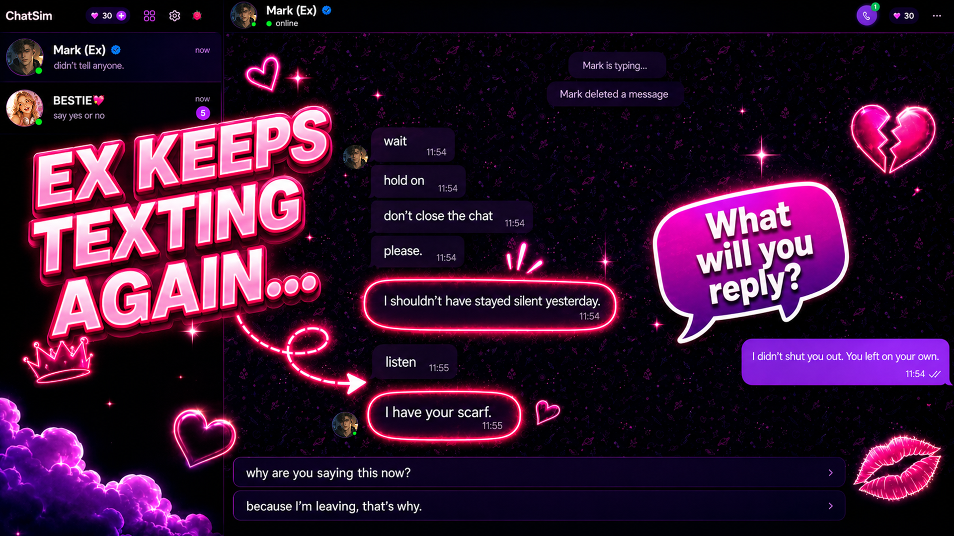 ChatSim - Texting Love Story & Chat Romance screenshot 3