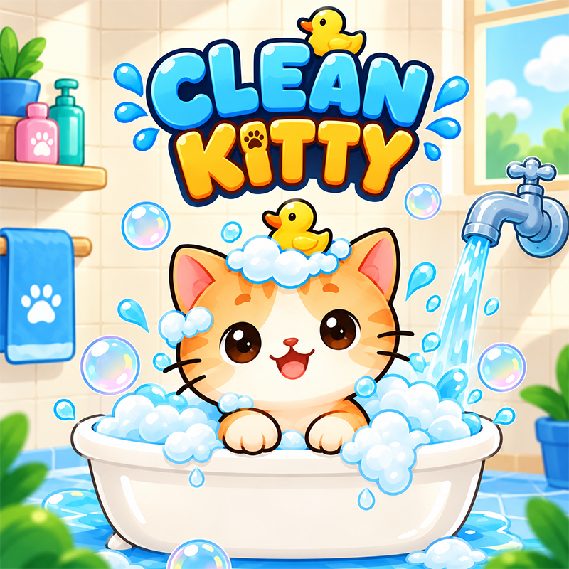 Clean Kitty - Physics puzzle game thumbnail