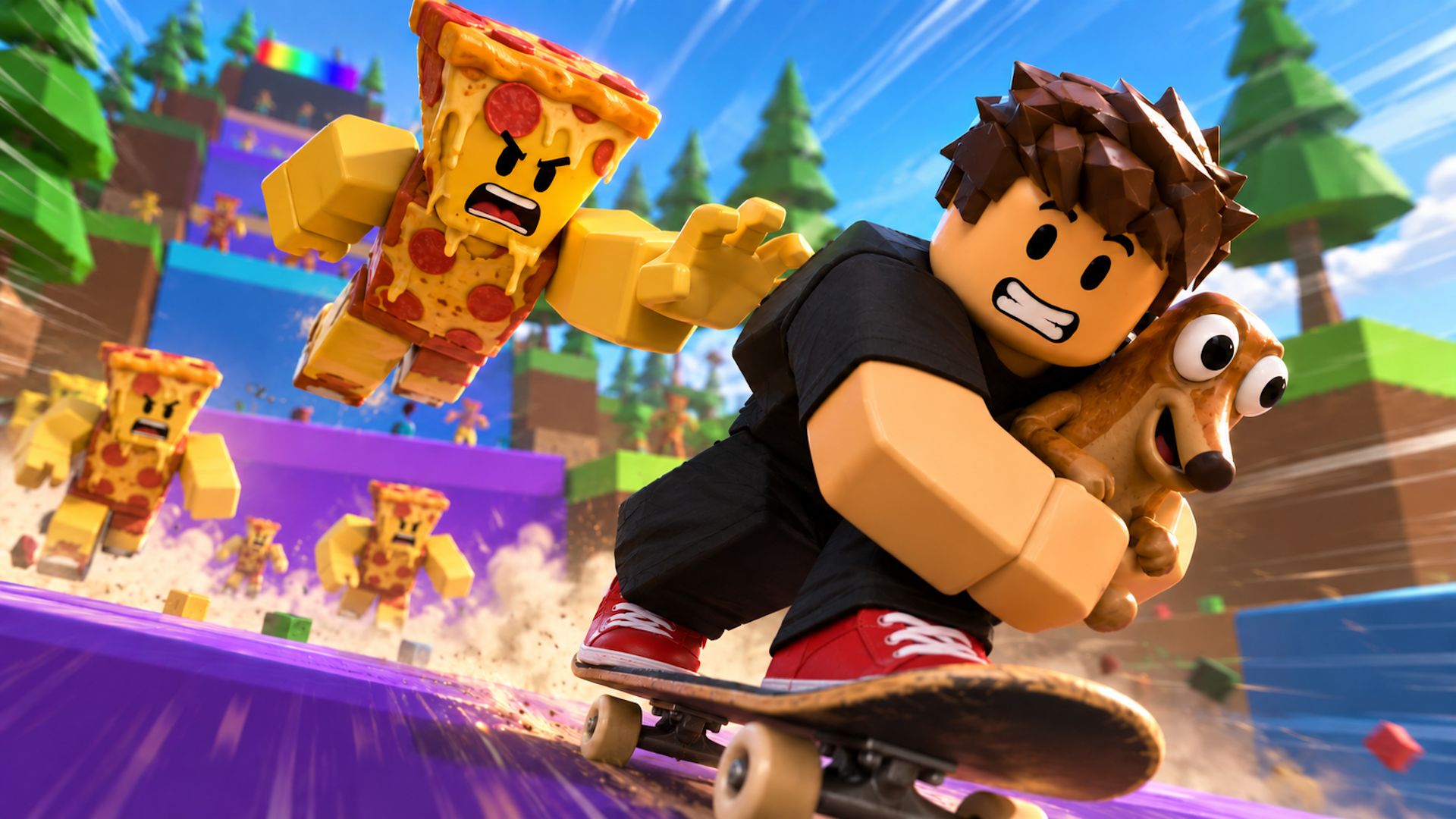 Collect Brainrots on a Skateboard Online