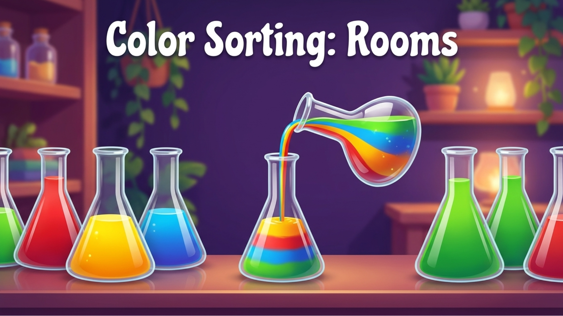 Arte da capa de Color Sorting: Rooms