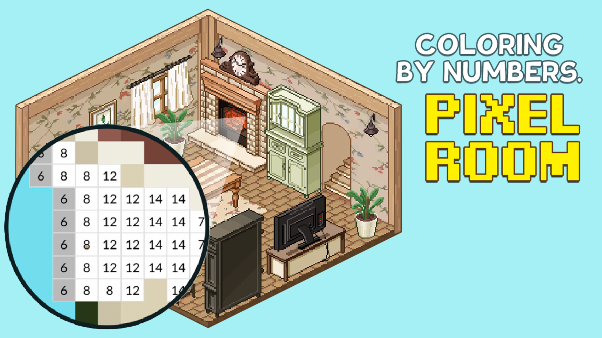 Coloring by Numbers. Pixel Room game artwork