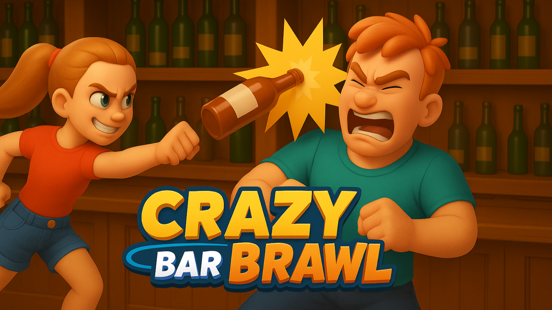 Arte da capa de Crazy Bar Brawl