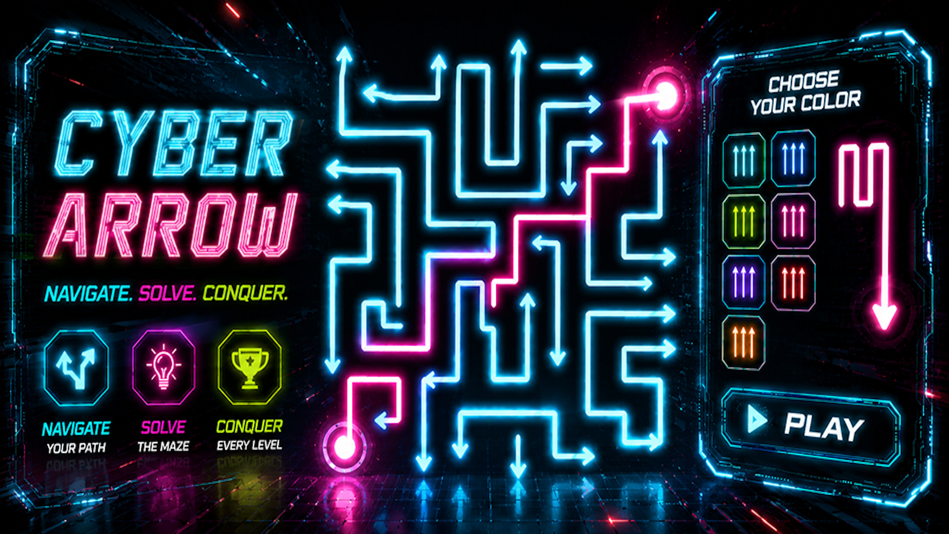 Copertina di Cyber Arrows: Brain Puzzle Game