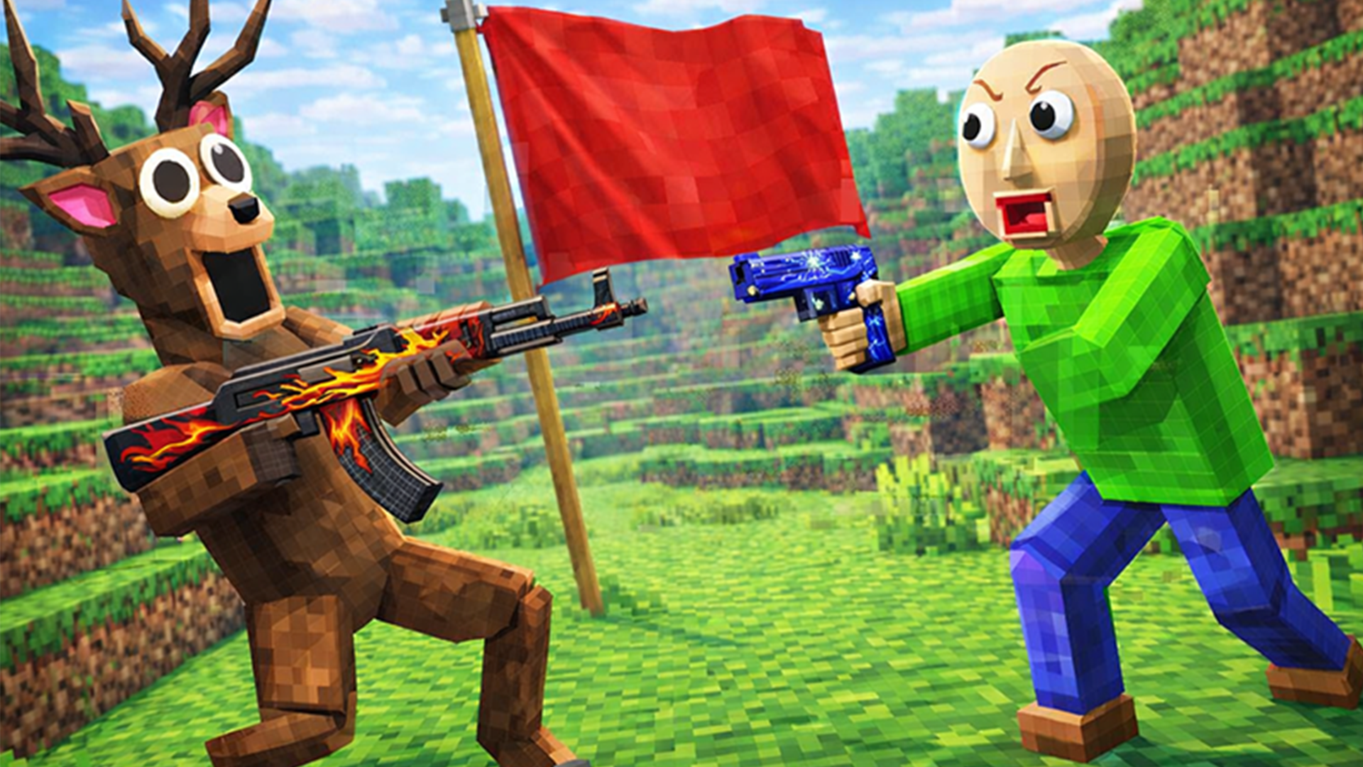 Deer VS Baldi: Front