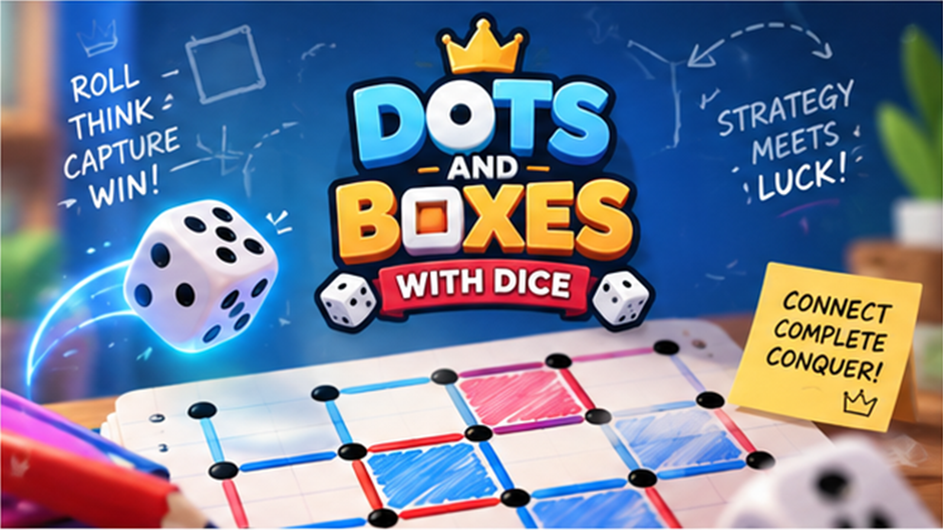 Arte da capa de Dots and Boxes with Dice