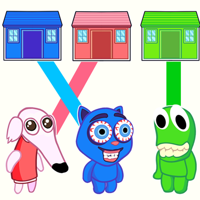 Draw path to home - Logic Puzzles puzzle game thumbnail