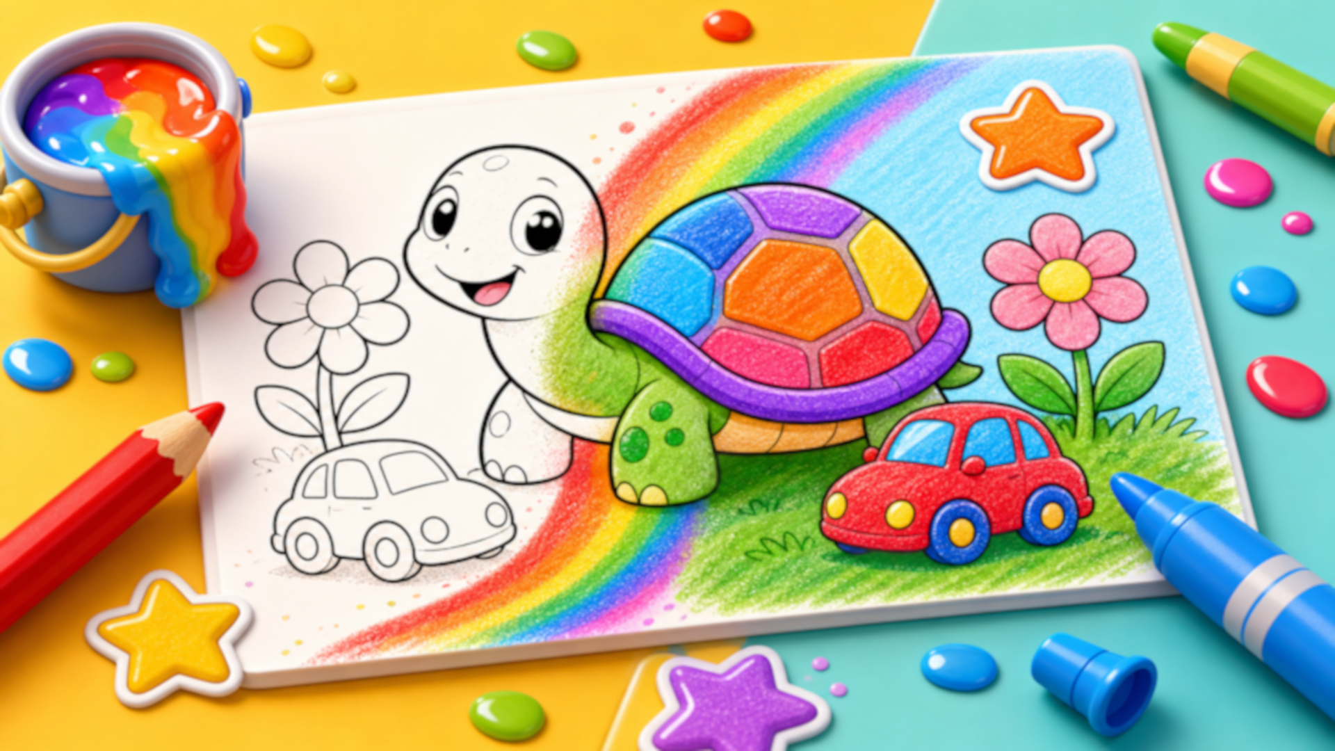 Imagen de portada de Draw with Pencils - Coloring Book!