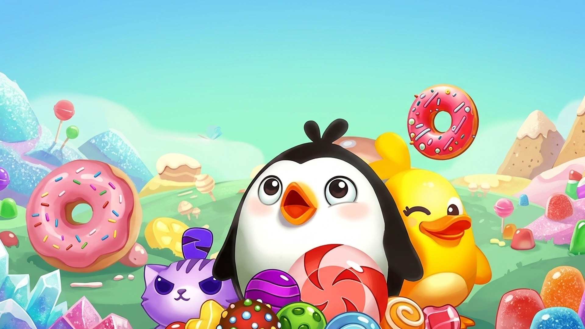 Arte da capa de Eat Donuts